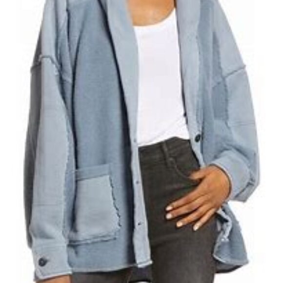 Free People Jordan Jacket in Larkspur Blue  Size Medium - Picture 2 of 12